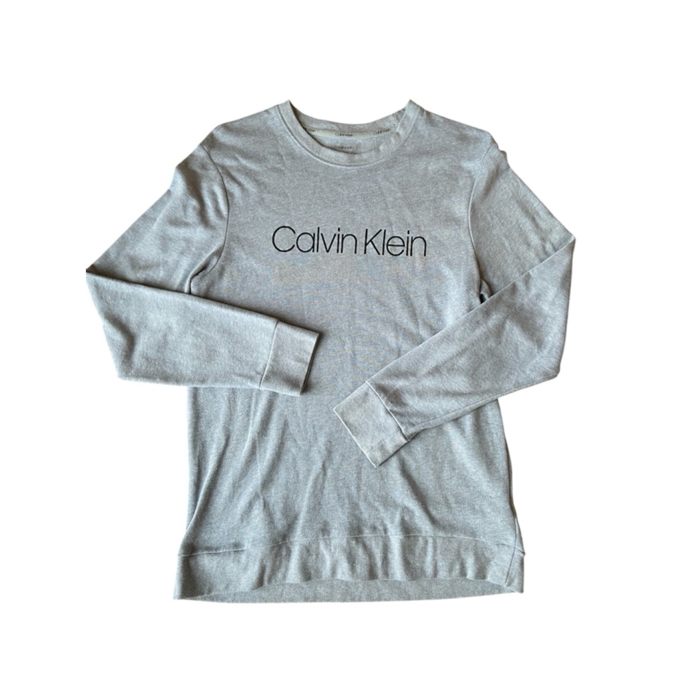 Mens Calvin Klein Sweatshirt Size M Gray long sleeve thin sweatshirt